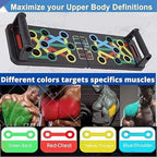Multi-Angle Pushup Board with Non-Slip Handles – Foldable, Portable Home Gym Equipment for Full Body Workout