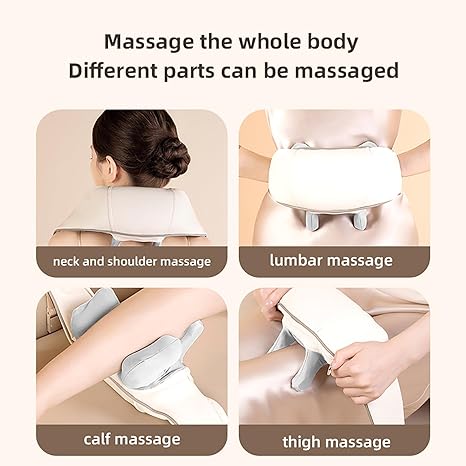 Wireless Neck & Back Massager with Heat – Deep Tissue Pain Relief for Neck, Shoulders, Back & More