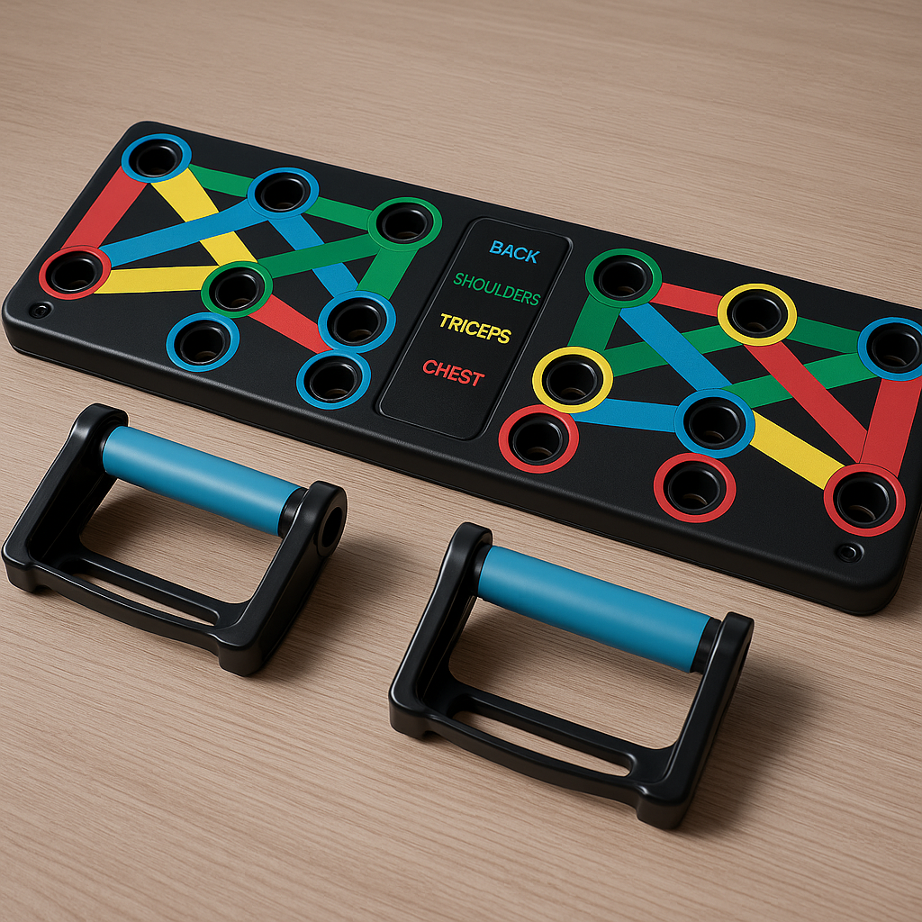 Multi-Angle Pushup Board with Non-Slip Handles – Foldable, Portable Home Gym Equipment for Full Body Workout