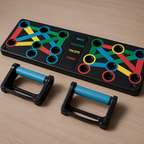 Multi-Angle Pushup Board with Non-Slip Handles – Foldable, Portable Home Gym Equipment for Full Body Workout